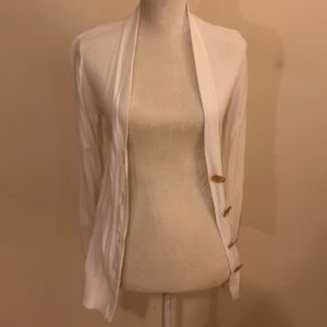 Tory Burch White Cardigan